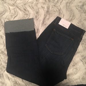Loft cuffed jeans, dark denim, size 18, NWT